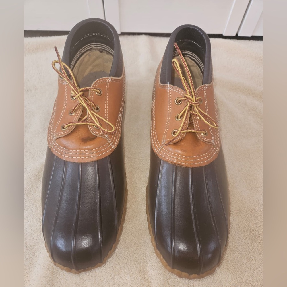 LL Bean Men's Brown and Tan Duck Boots